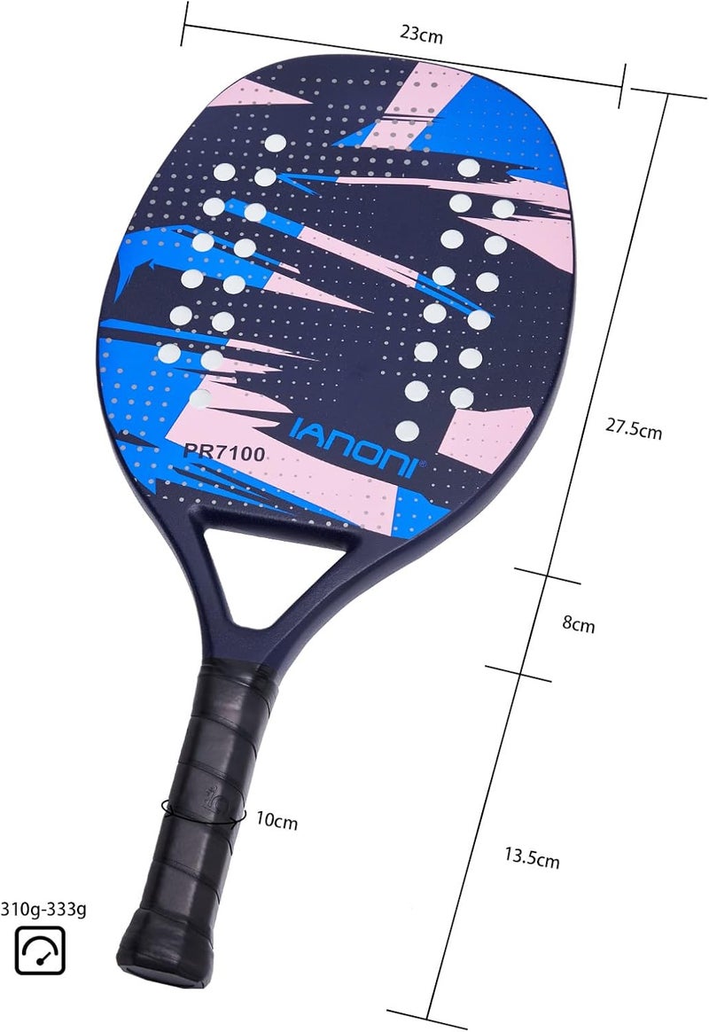 WLSRW Beach Tennis Paddle Beach Tennis Racket Carbon Fiber with EVA Memory Foam Core Tennis Paddles - Image 5